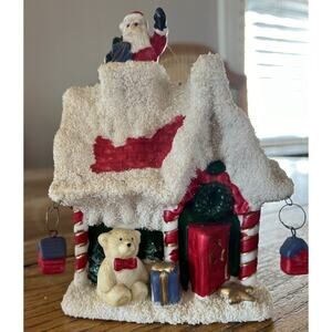 K's Collection 6" height and 4" length Christmas Winter House Santa